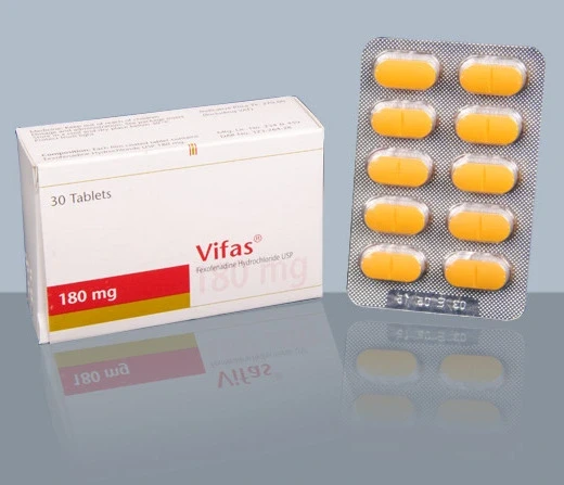 Pack Image: Vifas 180 mg Tablet (3 x 10)