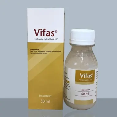 Pack Image: Vifas 30 mg Suspension (50 ml bottle)