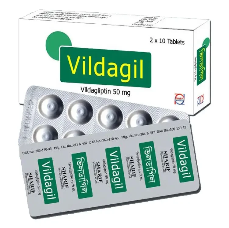 Pack Image: Vildagil 50 mg Tablet (2 x 10)