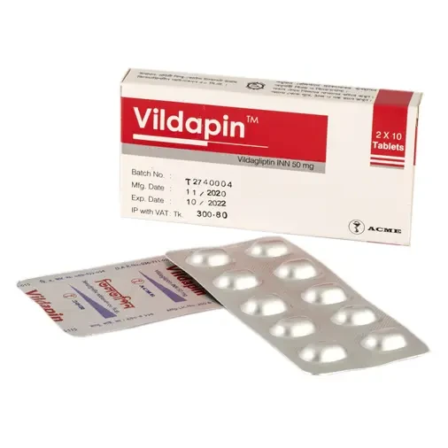 Pack Image: Vildapin 50 mg Tablet (3 x 10)