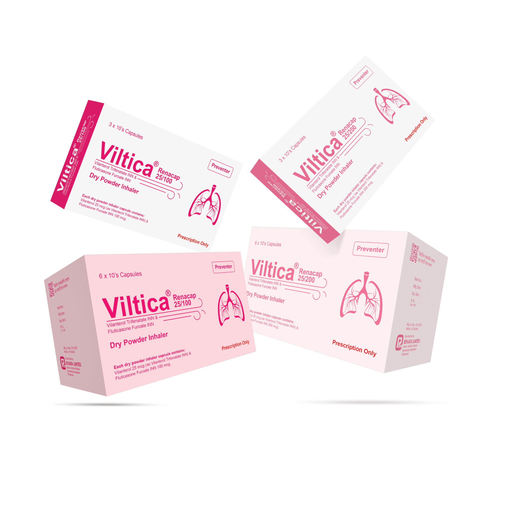 Pack Image: Viltica 25 mcg Inhalation Capsule (3 x 10)