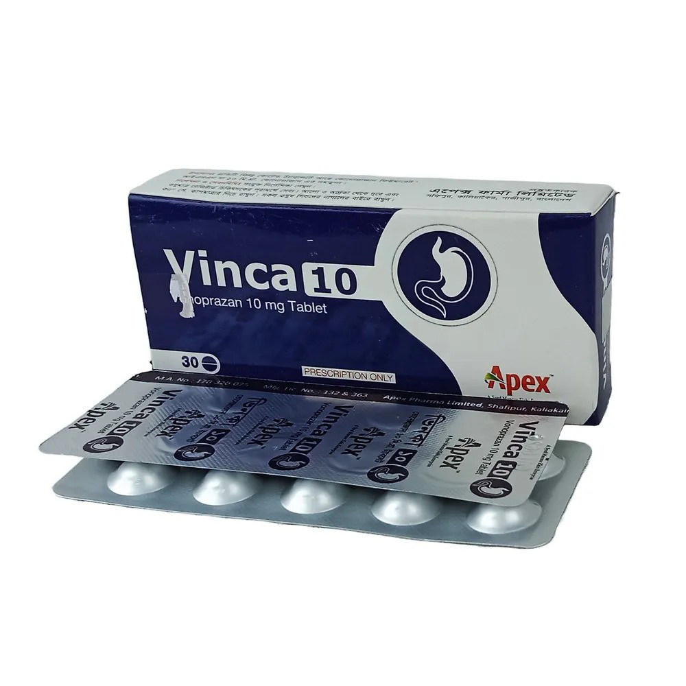Pack Image: Vinca 10 mg Tablet (3 x 10)