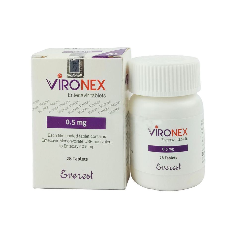 Pack Image: Vironex 0.5 mg Tablet (1 x 28)