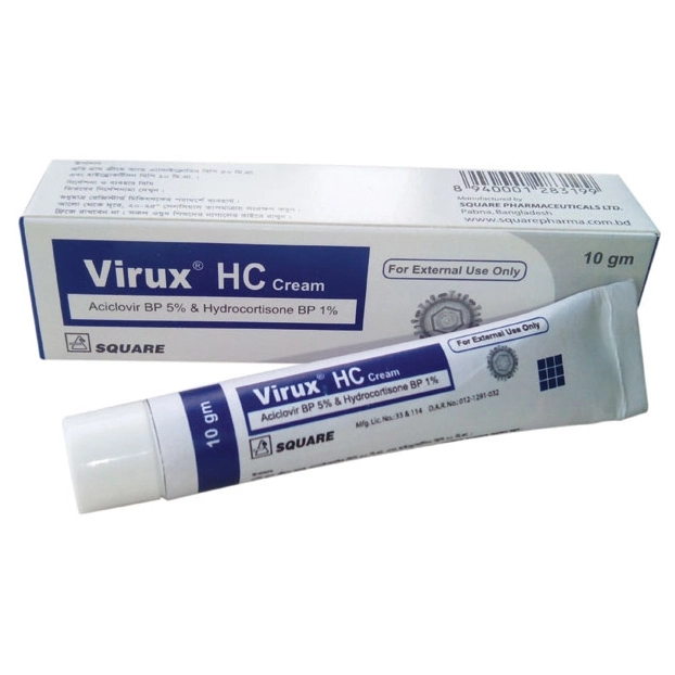 Pack Image: Virux-HC 5% 1% Cream (10 gm tube)