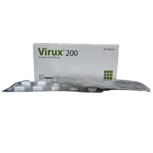 Pack Image: Virux 200 mg Tablet (3 x 10)