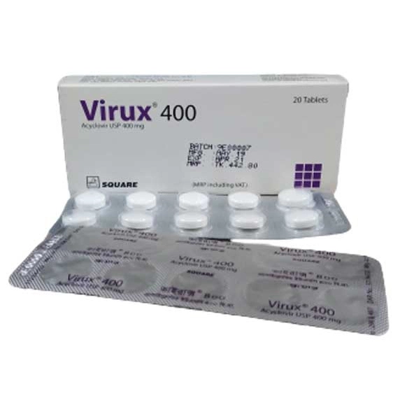 Pack Image: Virux 400 mg Tablet (2 x 10)