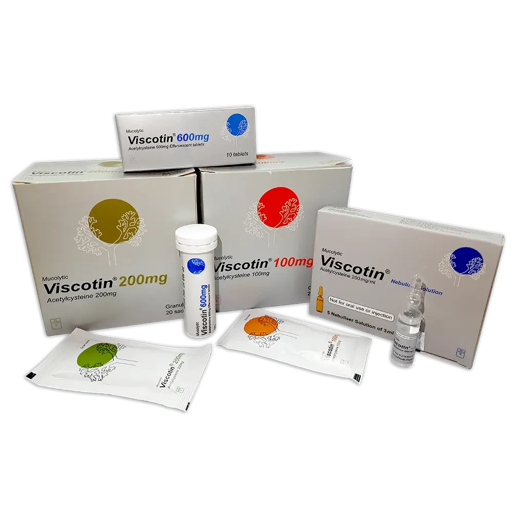 Pack Image: Viscotin 200 mg Eff. Granules (200 mg sachet)