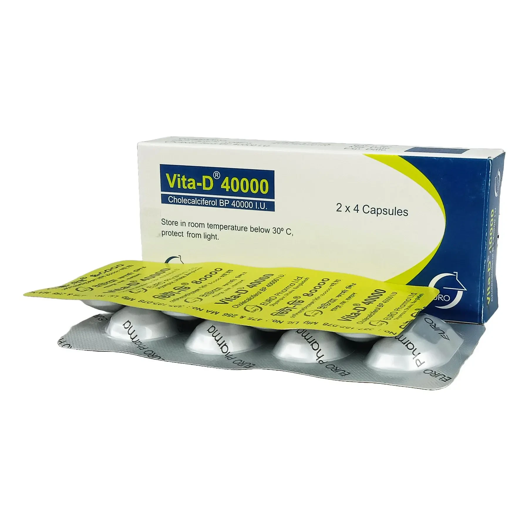 Pack Image: Vita-D 40000 IU Capsule (2 x 4)