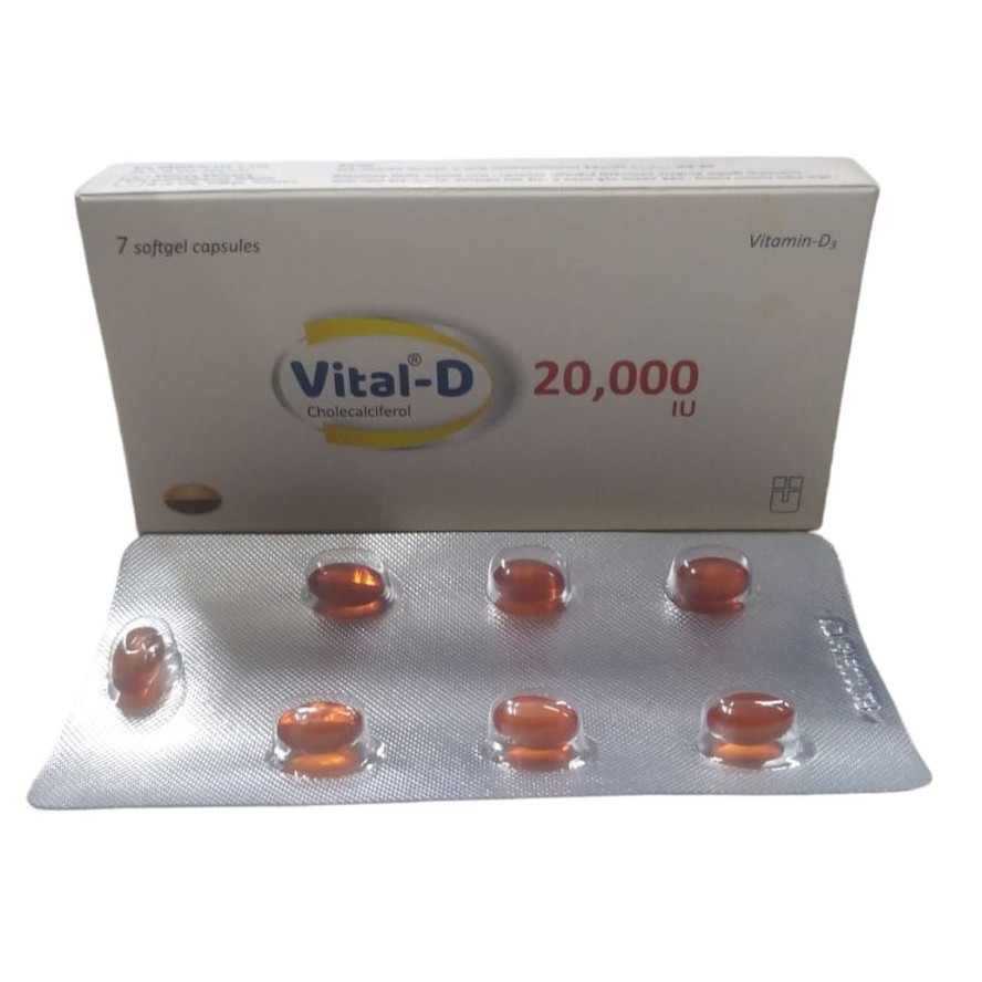 Pack Image: Vital-D 20000 IU Capsule (1 x 7)