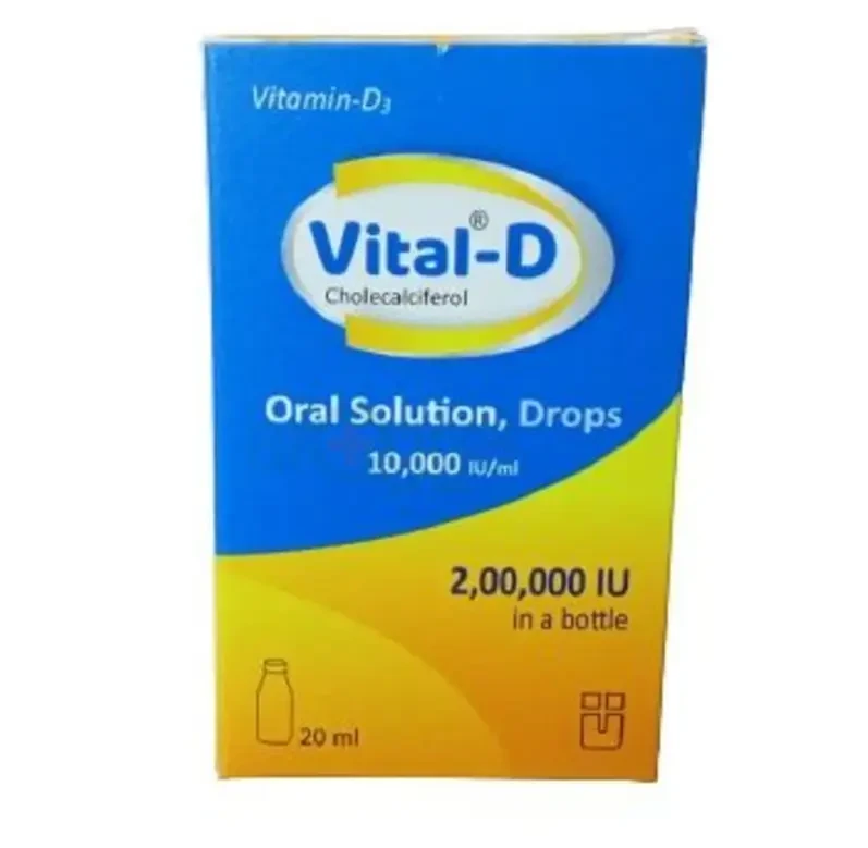 Pack Image: Vital-D 10000 IU Oral Solution (20 ml bottle)