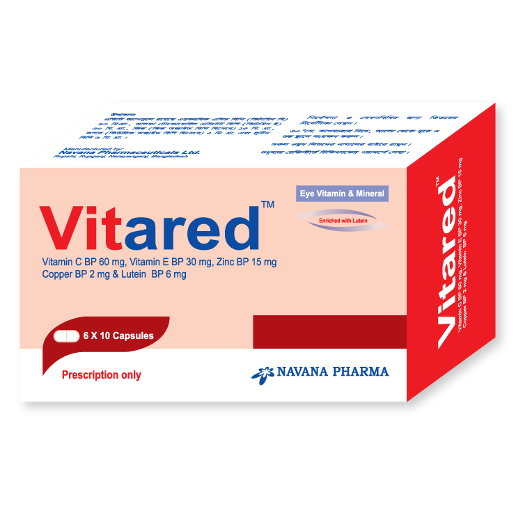 Pack Image: Vitared 60 mg Capsule (6 x 10)
