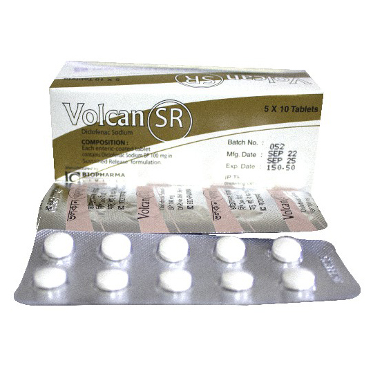 Pack Image: Volcan SR 100 mg Tablet (5 x 10)