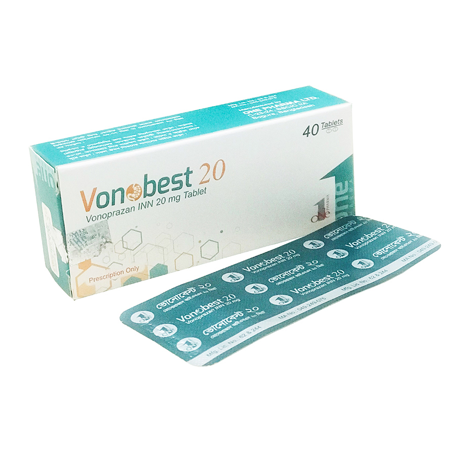 Pack Image: Vonobest 20 mg Tablet (4 x 10)