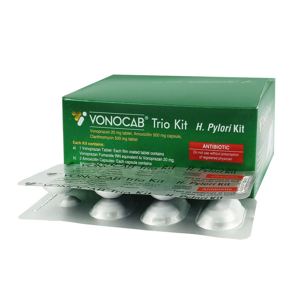 Pack Image: Vonocab Trio 20 mg Tablet (4 tablets kit)