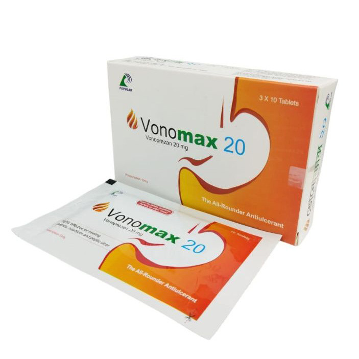 Pack Image: Vonomax 20 mg Tablet (6 x 10)