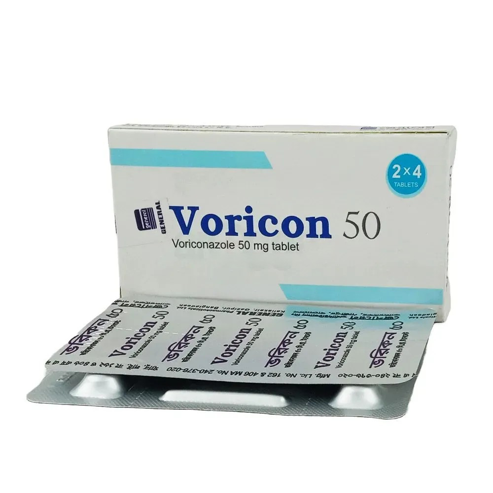 Pack Image: Voricon 50 mg Tablet (2 x 4)