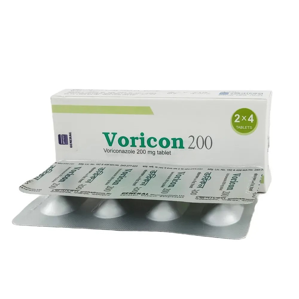 Pack Image: Voricon 200 mg Tablet (2 x 4)