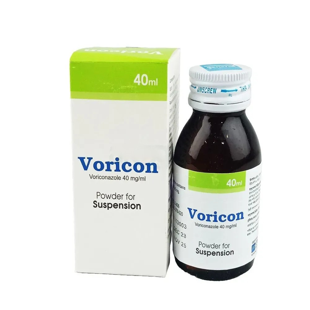 Pack Image: Voricon 200 mg Suspension (40 ml bottle)