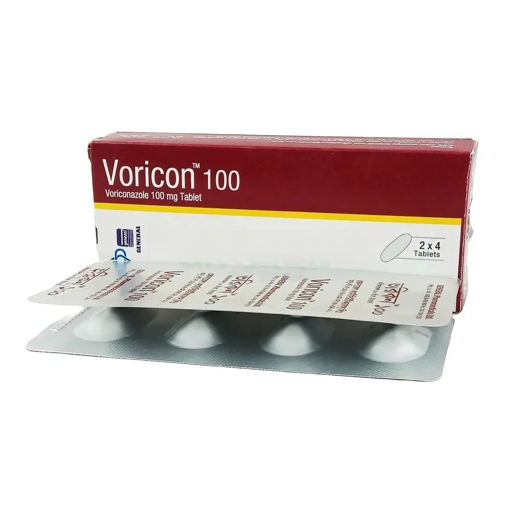 Pack Image: Voricon 100 mg Tablet (2 x 4)