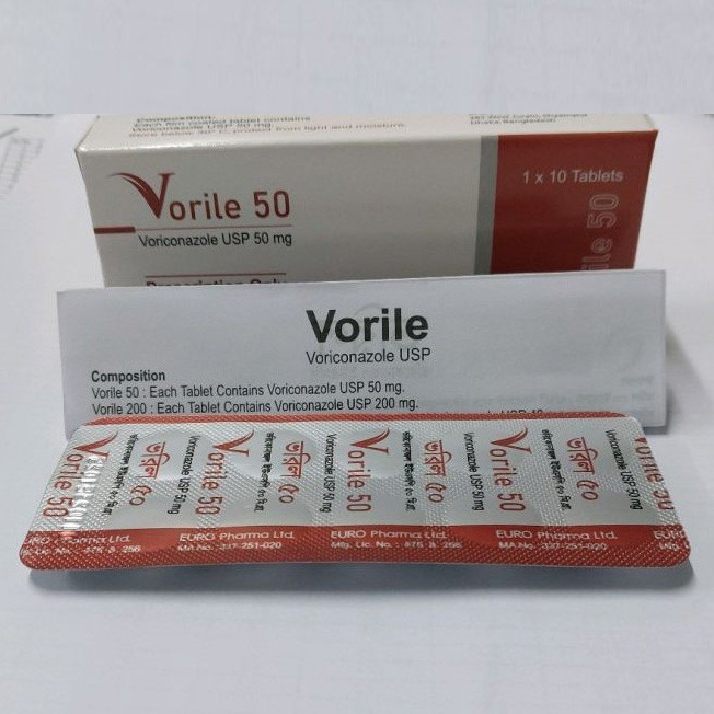 Pack Image: Vorile 50 mg Tablet (1 x 10)