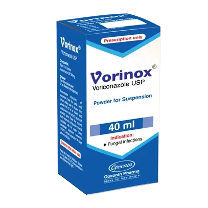 Pack Image: Vorinox 200 mg Suspension (40 ml bottle)