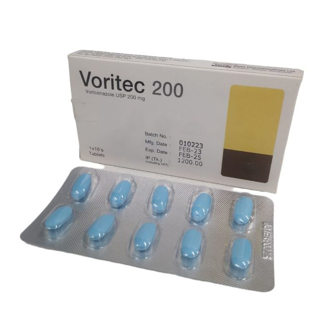 Pack Image: Voritec 200 mg Tablet (1 x 10)