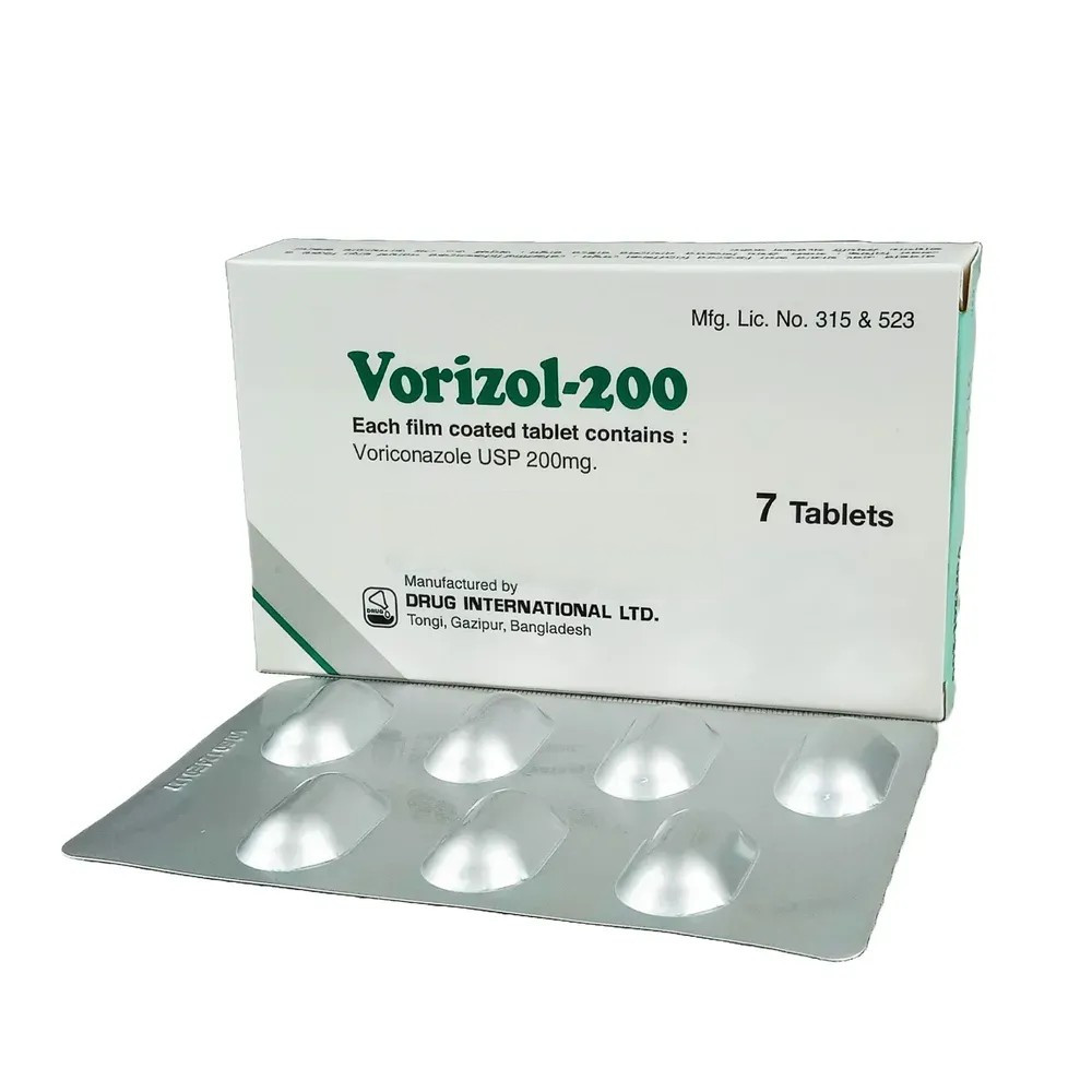 Pack Image: Vorizol 200 mg Tablet (1 x 7)