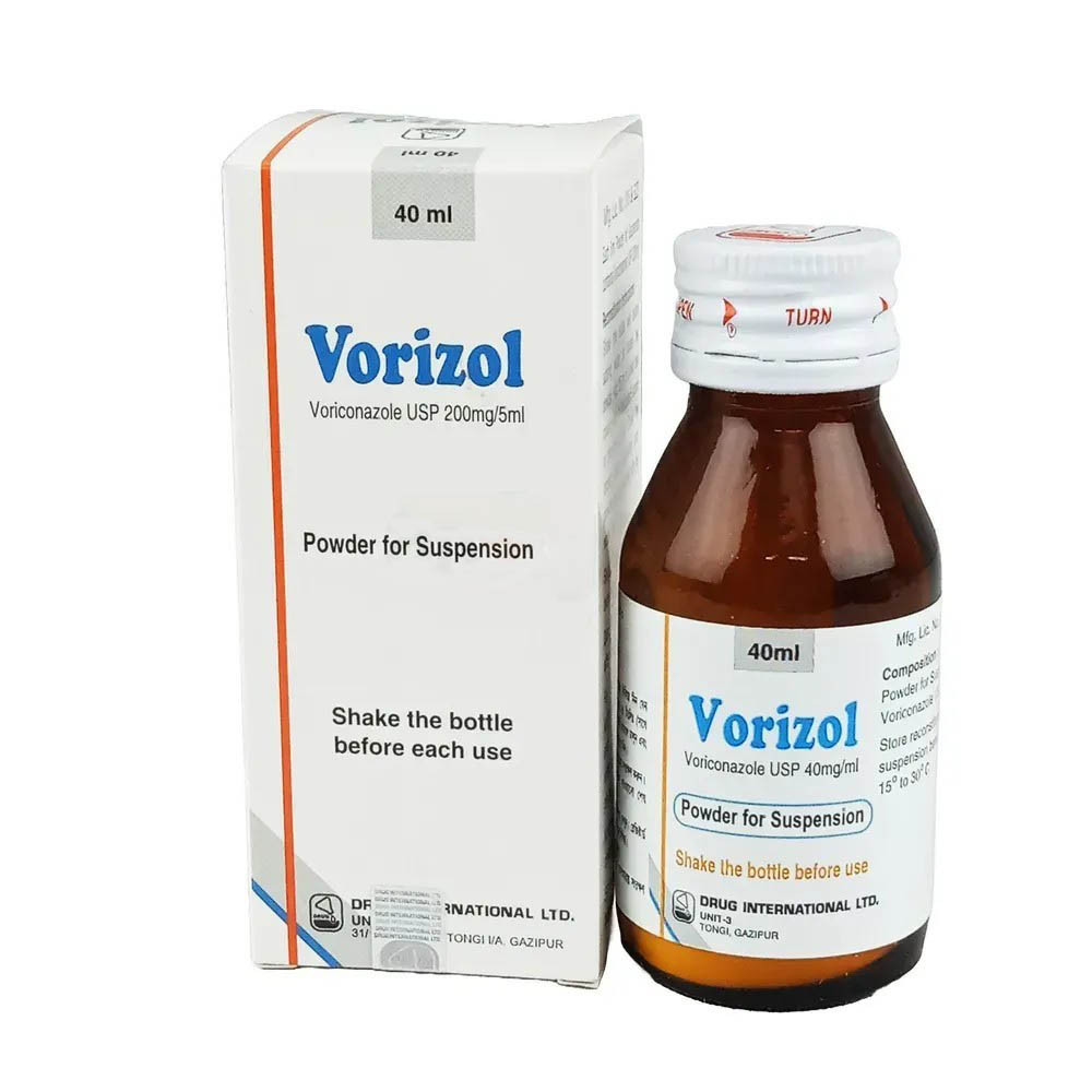 Pack Image: Vorizol 200 mg Suspension (40 ml bottle)