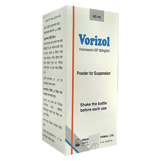Pack Image: Vorizol 200 mg Suspension (40 ml bottle)