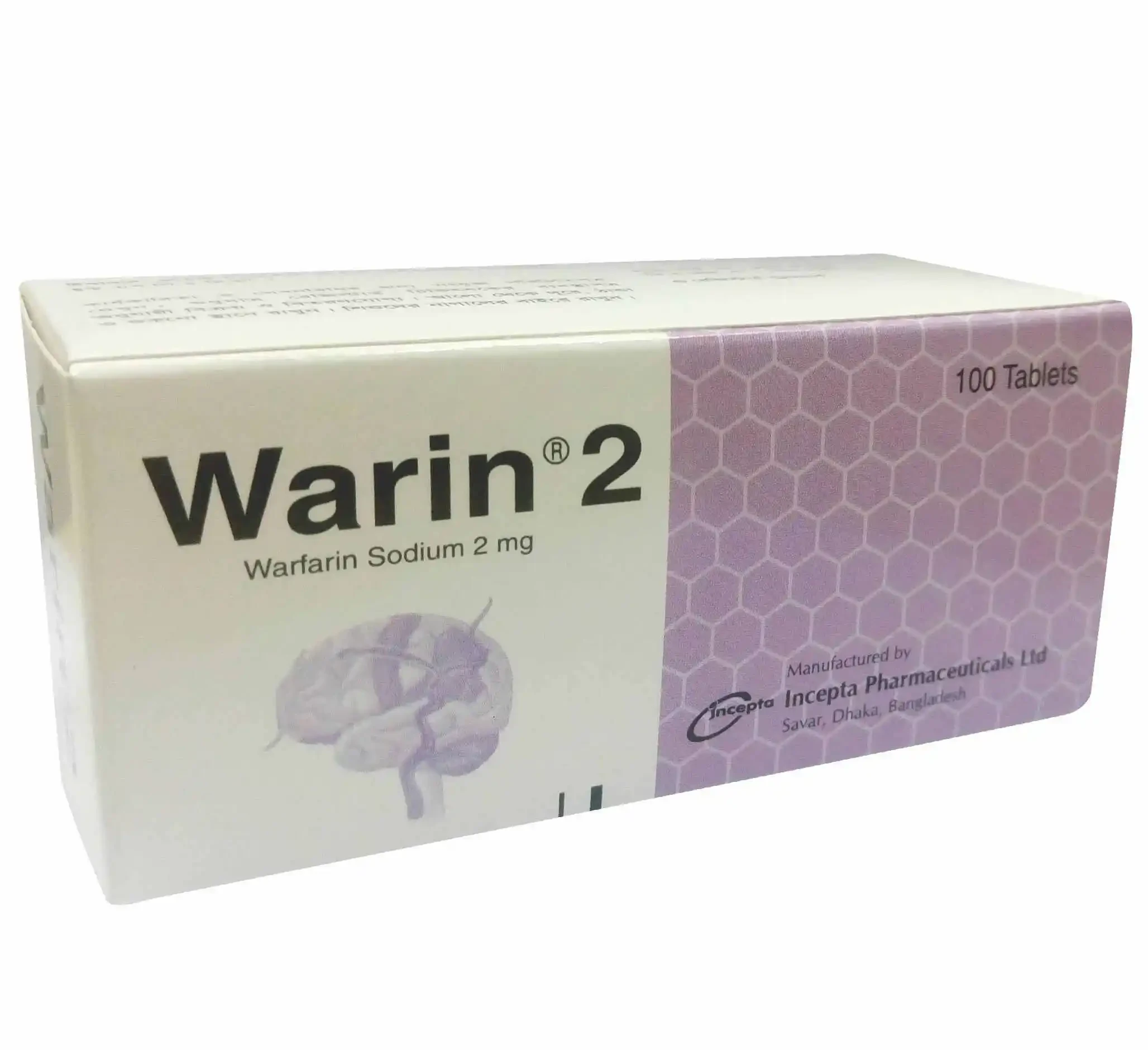 Pack Image: Warin 2 mg Tablet (10 x 10)