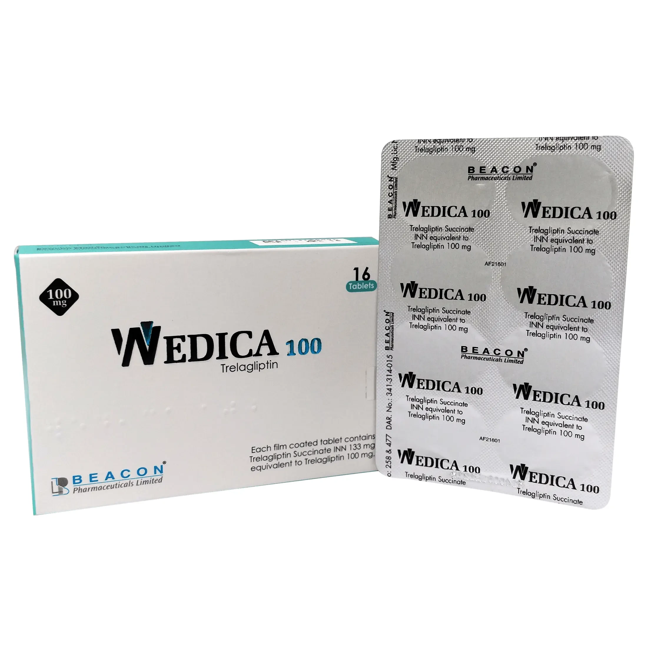 Pack Image: Wedica 100 mg Tablet (2 x 8)