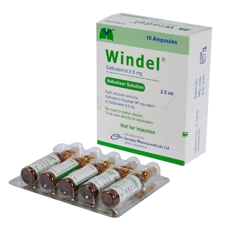 Pack Image: Windel 2.5 mg Respirator Solution (3 ml ampoule)