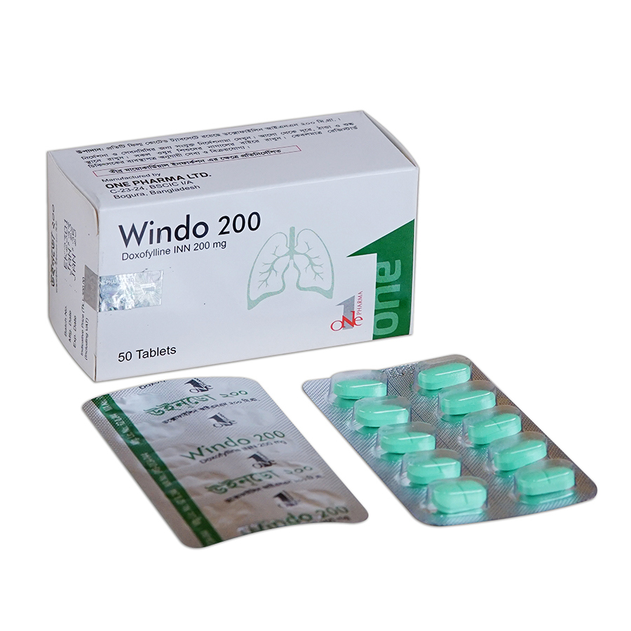 Pack Image: Windo 200 mg Tablet (5 x 10)
