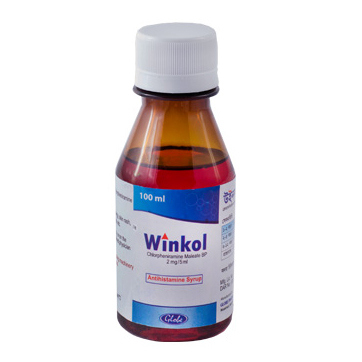 Pack Image: Winkol 2 mg Syrup (100 ml bottle)