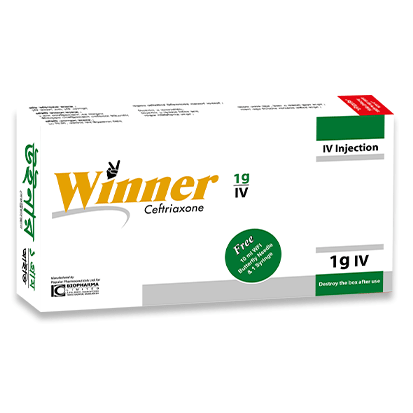 Pack Image: Winner 1 gm Injection (1 gm vial)