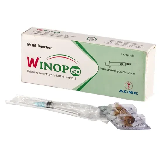 Pack Image: Winop 60 mg Injection (2 ml ampoule)
