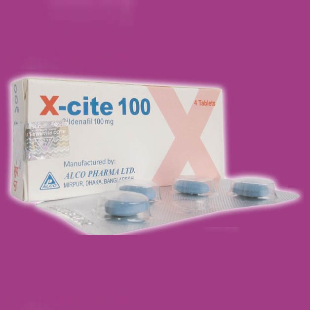 Pack Image: X-Cite 100 mg Tablet (1 x 4)