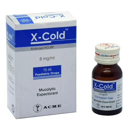 Pack Image: X-Cold 6 mg Pediatric Drop (15 ml bottle)