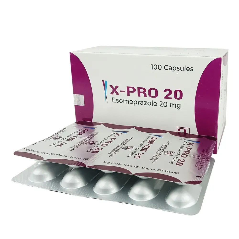 Pack Image: X-Pro 20 mg Capsule (10 x 10)