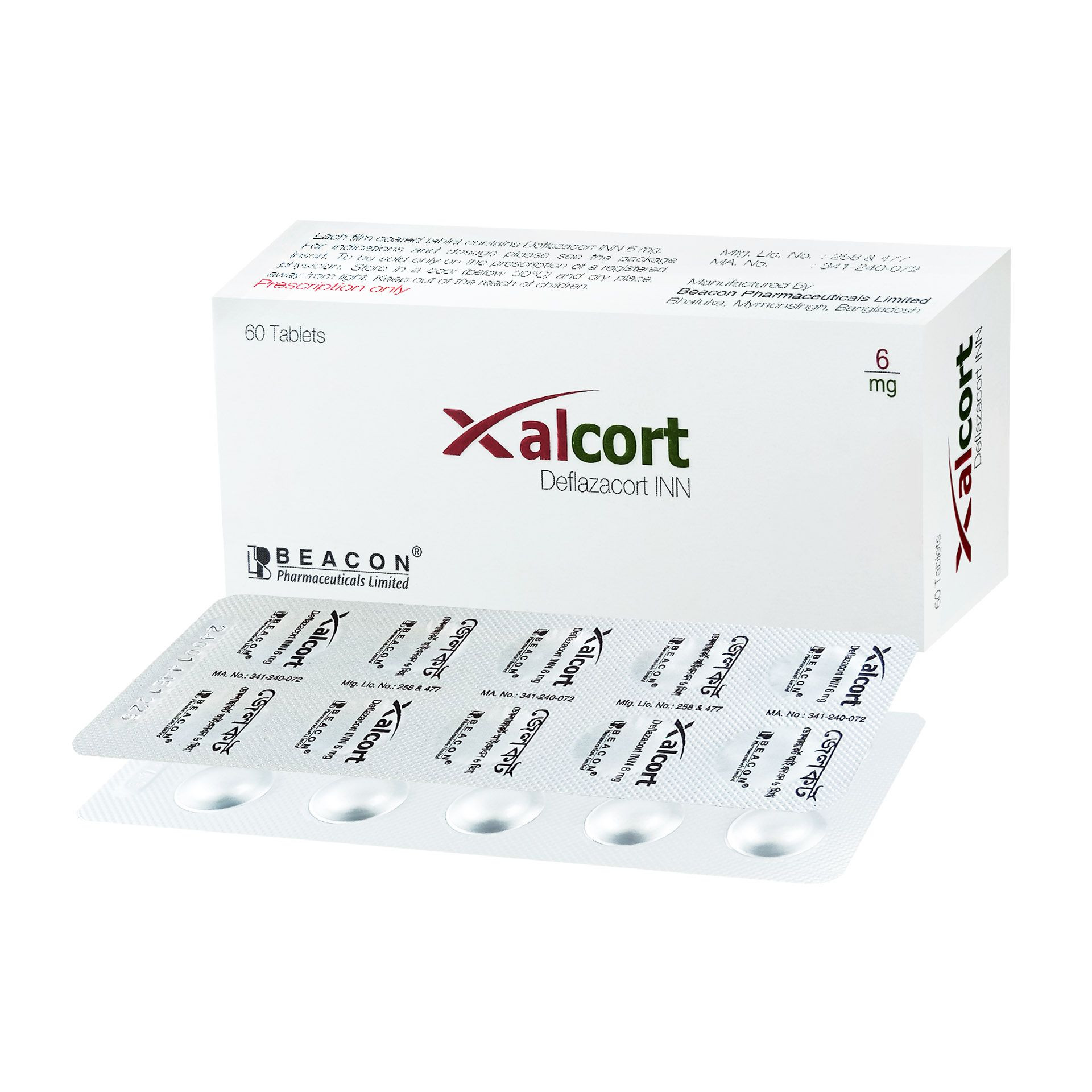 Pack Image: Xalcort 6 mg Tablet (6 x 10)