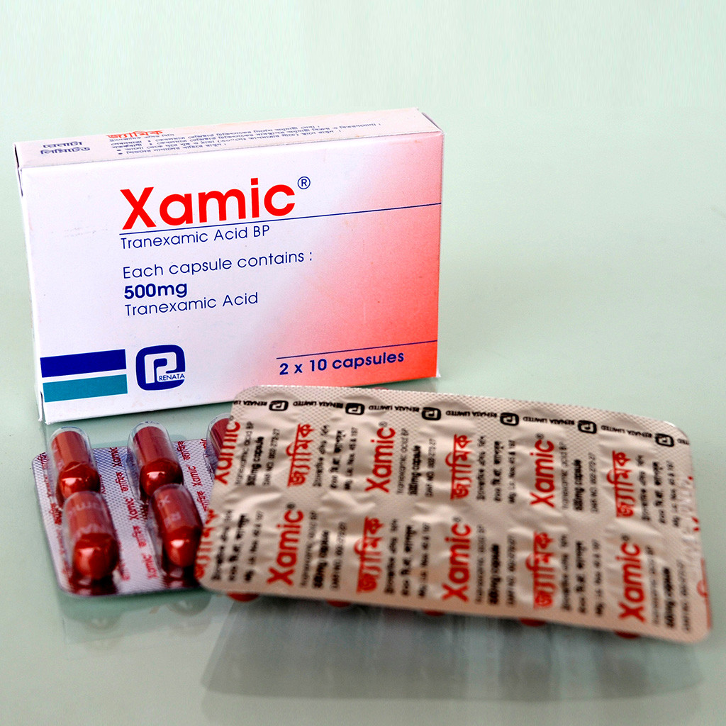 Pack Image: Xamic 500 mg Capsule (2 x 10)