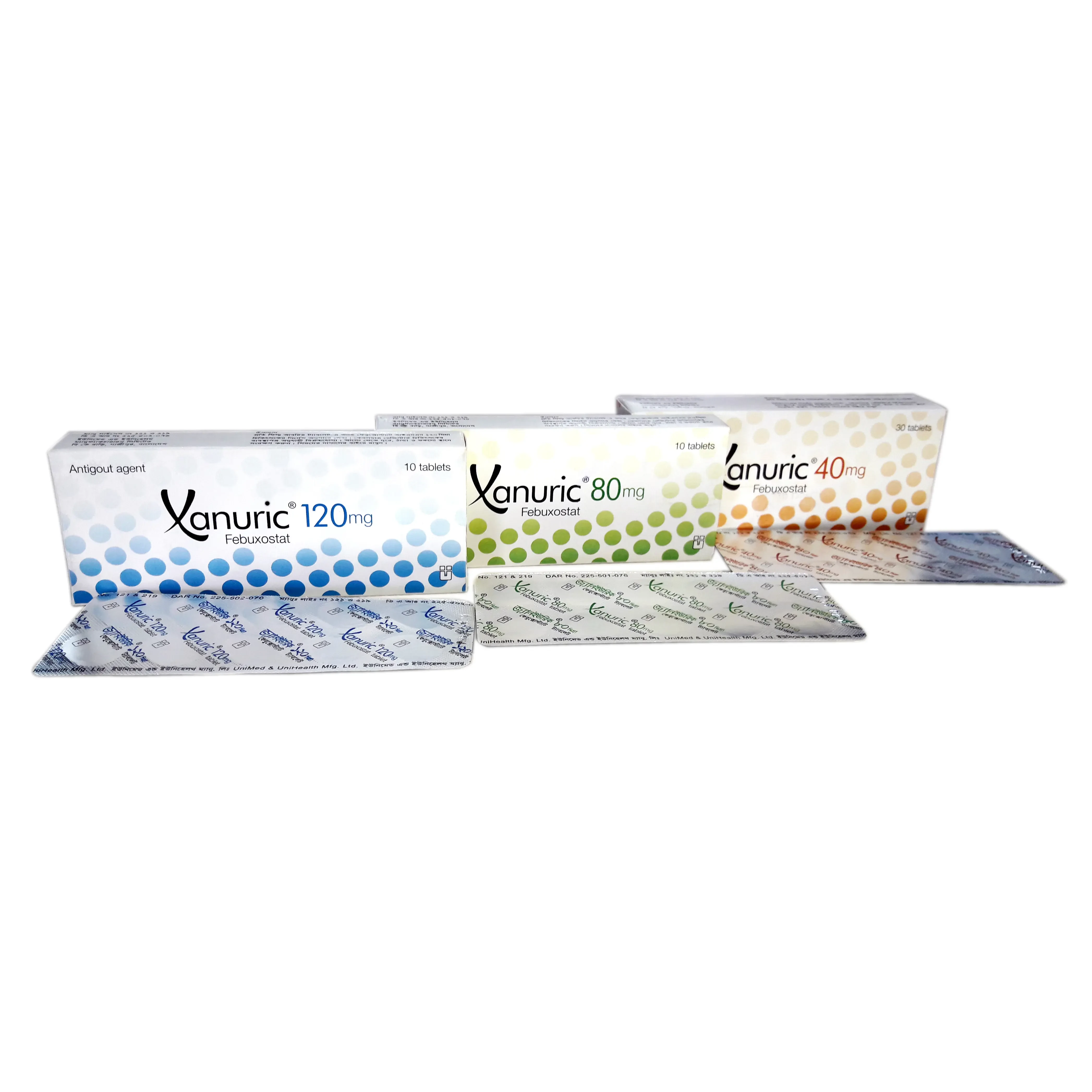Pack Image: Xanuric 40 mg Tablet (3 x 10)