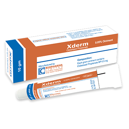 Pack Image: Xderm 0.05% Ointment (10 gm tube)