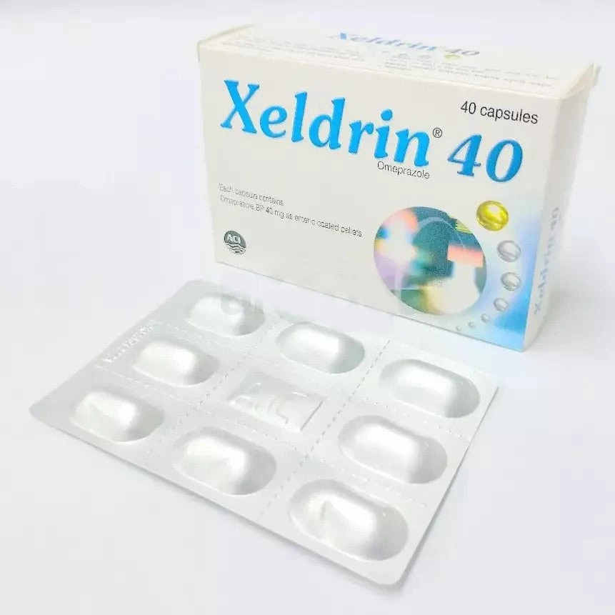 Pack Image: Xeldrin 40 mg Capsule (5 x 8)