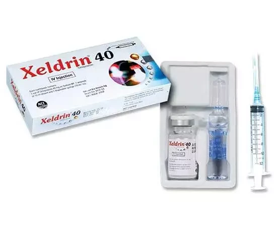 Pack Image: Xeldrin 40 mg Injection (40 mg vial)