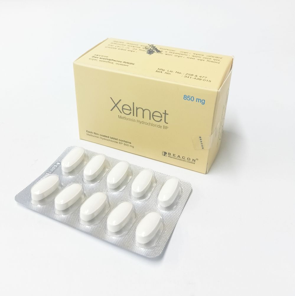 Pack Image: Xelmet 850 mg Tablet (6 x 10)