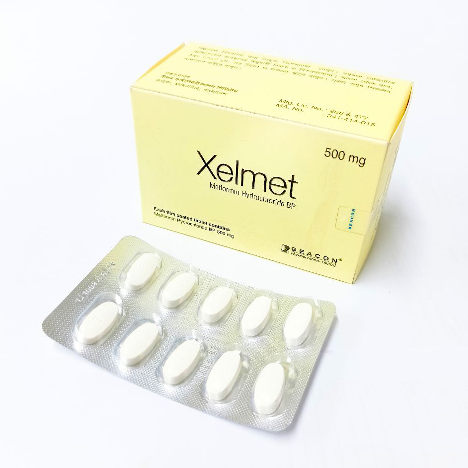 Pack Image: Xelmet 500 mg Tablet (6 x 10)