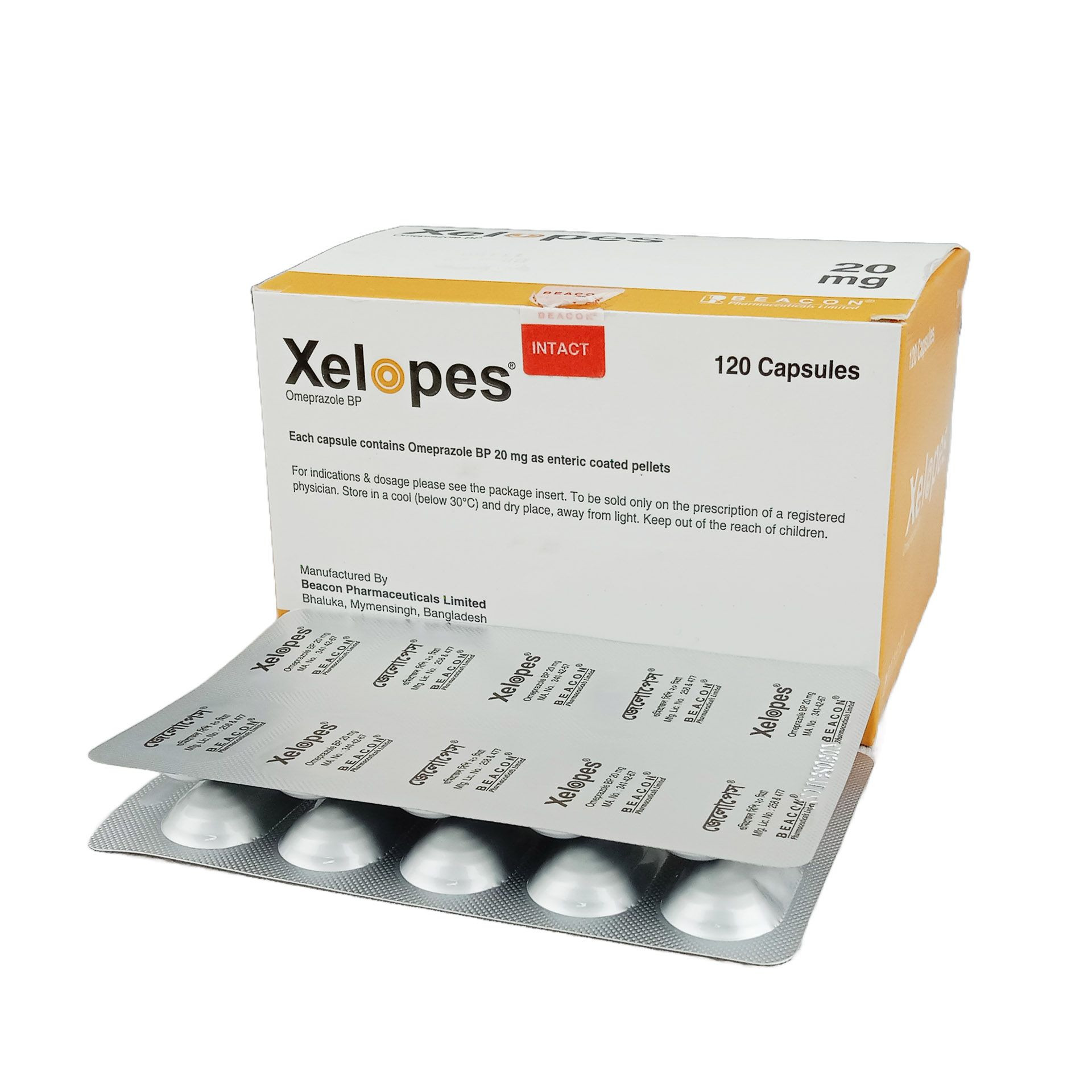 Pack Image: Xelopes 20 mg Capsule (12 x 10)
