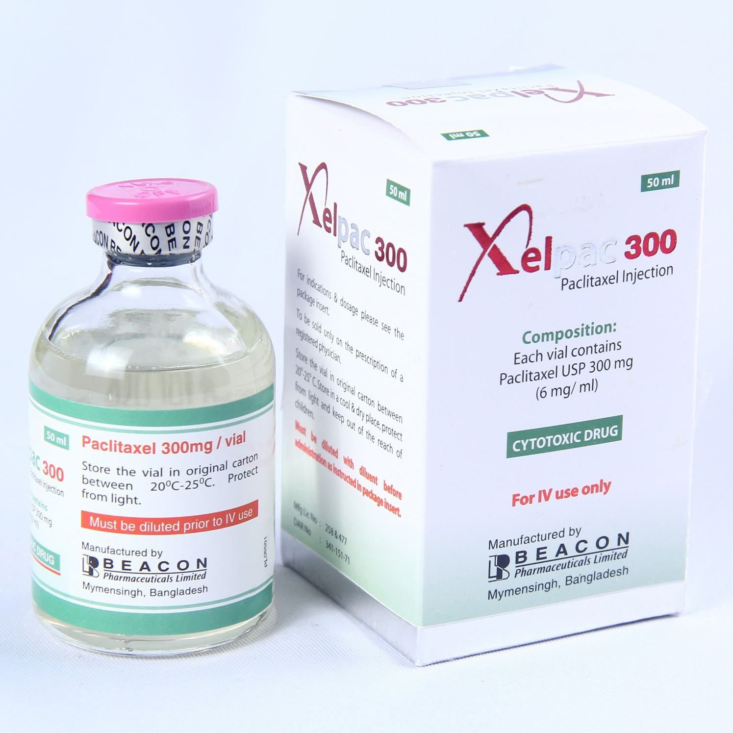 Pack Image: Xelpac Premium 6 mg Injection (260 mg vial)