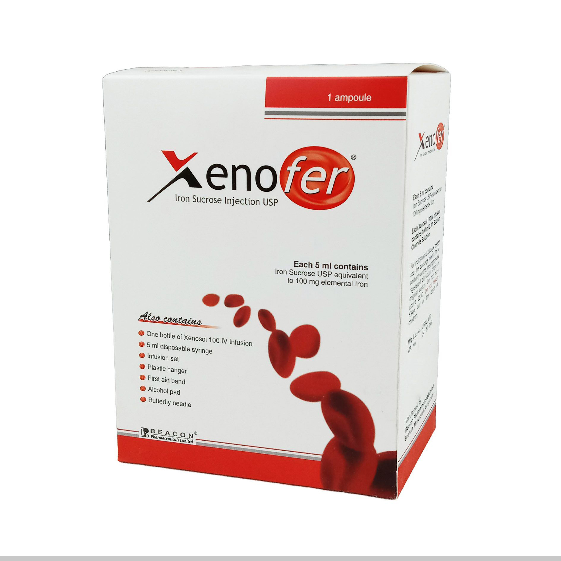 Pack Image: Xenofer 100 mg Injection (5 ml ampoule)